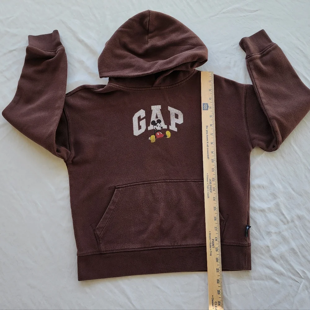 GAP x Disney Mickey Mouse Hoodie Brown Kids XL Graphic Sweatshirt